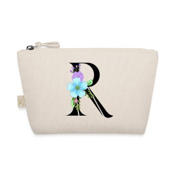 Elegant letter 'R' with flowers - Organic Pouch - nature - Front