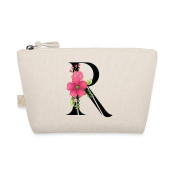 Elegant letter 'R' with flowers - Organic Pouch - nature - Front