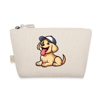 Glücklicher kleiner Hund mit Mütze - Labrador - Bio-Täschchen - Natur - Vorne