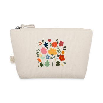 Flower Power Blumen Design - Floral Hippie Style - Organic Pouch - nature - Front