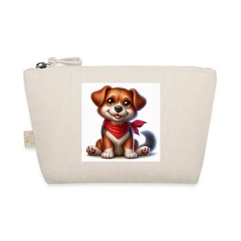 Chien câlin avec bandana rouge - Trousse biologique - nature - Devant