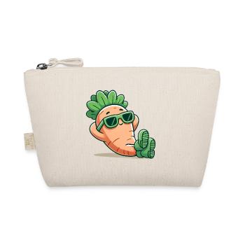 Coole entspannende Karotte mit Sonnenbrille - Bio-Täschchen - Natur - Vorne