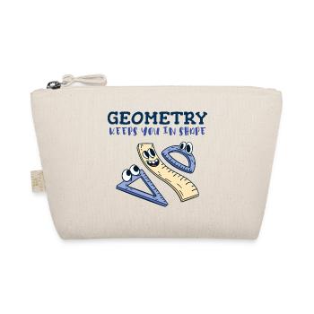 Geometrie hält dich in Form - Lustiger Mathe Humor - Bio-Täschchen - Natur - Vorne