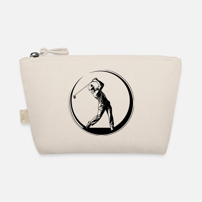 Golfer Man Silhouette Organic Pouch
