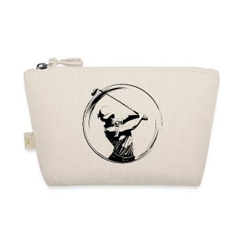 Golfer Frau Silhouette - Bio-Täschchen - Natur - Vorne