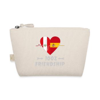 Peru und Spanien 100% Freundschaft - Bio-Täschchen - Natur - Vorne