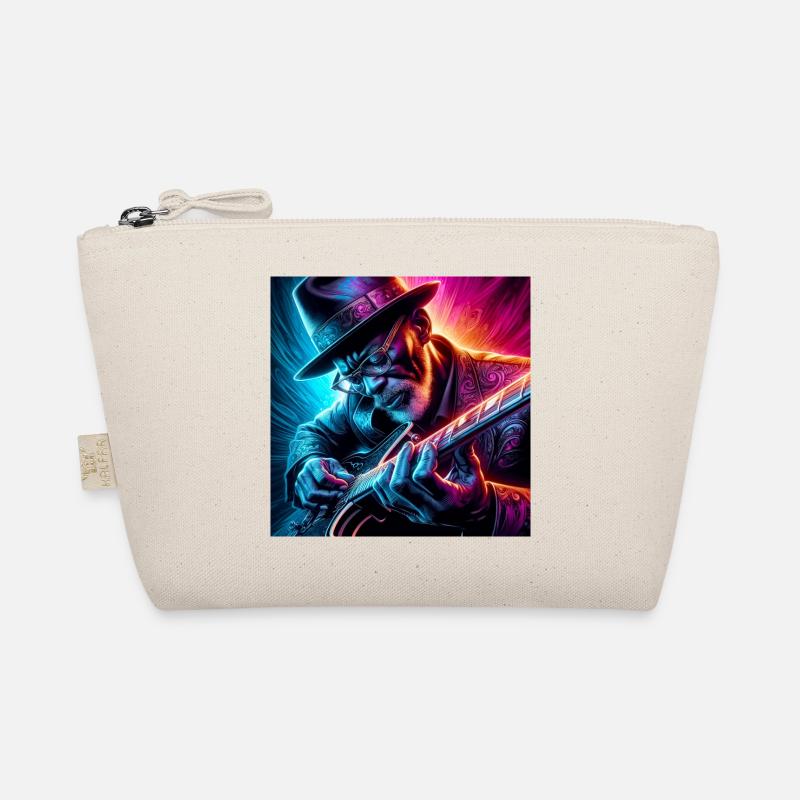 Retro Neon Effects Guitarist Organic Pouch