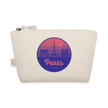 Paris City of Love – Eiffel Tower Design - Organic Pouch - nature - Front