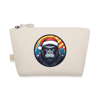 Gorilla Christmas Animal - Organic Pouch - nature - Front