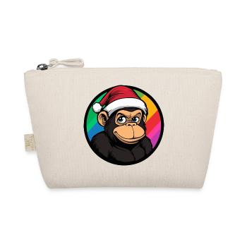 Monkey Christmas Animal - Organic Pouch - nature - Front