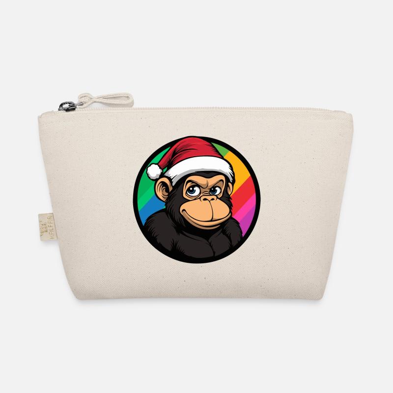 Monkey Christmas Animal Organic Pouch