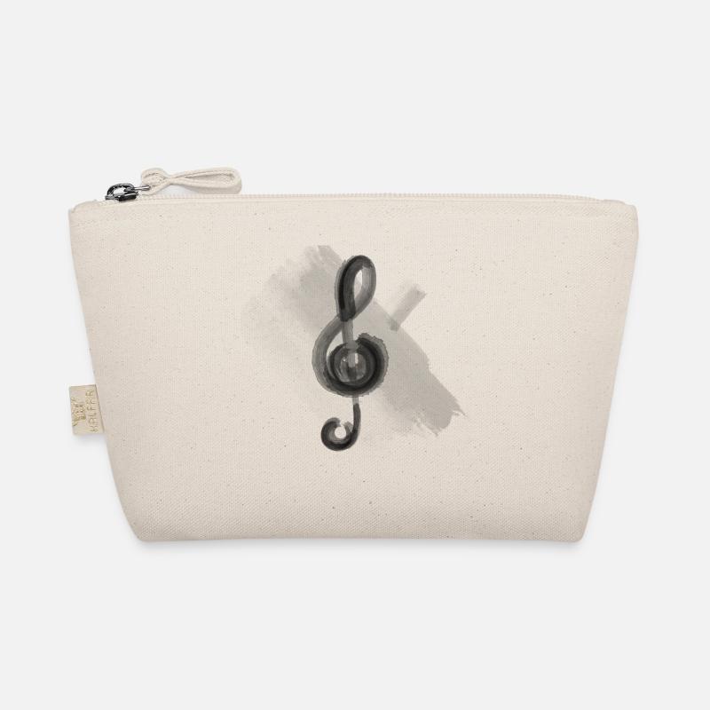 Notenschlüssel Musik Geschenk - Bio-Täschchen - Natur