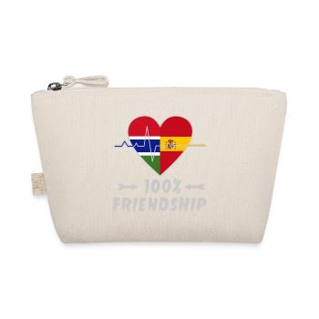 Gambia und Spanien 100% Freundschaft - Bio-Täschchen - Natur - Vorne