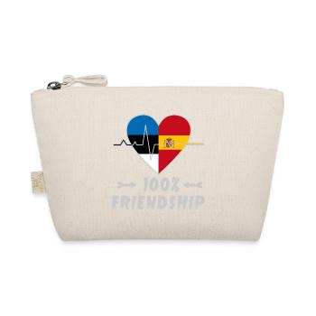 Estland und Spanien 100% Freundschaft - Bio-Täschchen - Natur - Vorne