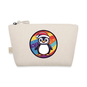 Penguin Christmas Animal - Organic Pouch - nature - Front