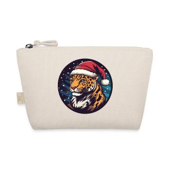 Leopard Christmas Animal - Organic Pouch - nature - Front