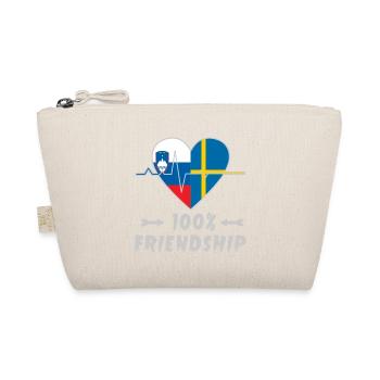 Slowenien und Schweden 100% Freundschaft - Bio-Täschchen - Natur - Vorne