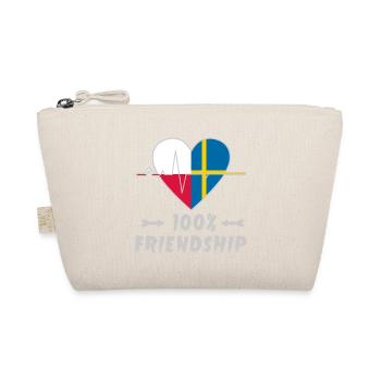 Polen und Schweden 100% Freundschaft - Bio-Täschchen - Natur - Vorne