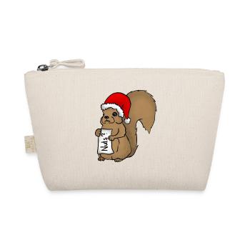 Christmas squirrel - Organic Pouch - nature - Front