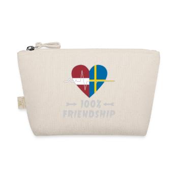 Lettland und Schweden 100% Freundschaft - Bio-Täschchen - Natur - Vorne