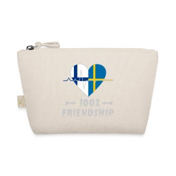 Finnland und Schweden 100% Freundschaft - Bio-Täschchen - Natur - Vorne