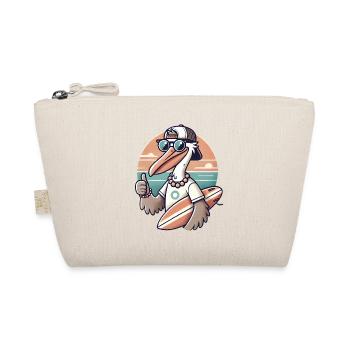 Cool Beach Pelican Cartoon Design - Organic Pouch - nature - Front