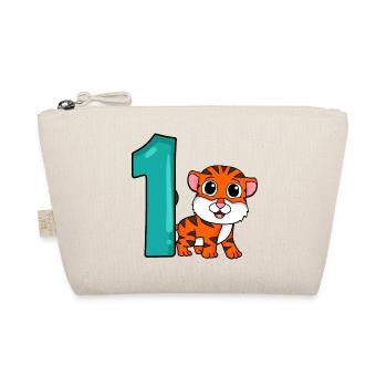Number 1 Number One - Tiger Motif - Organic Pouch - nature - Front