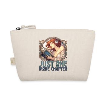 Chapter Book Books Beautiful Woman Reading Gift - Organic Pouch - nature - Front