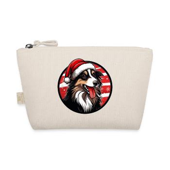 Border Collie Chien Animal de Noël - Trousse biologique - nature - Devant