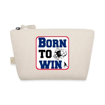 Floorball Born to win Sticker (25) - Organic Pouch - nature - Front