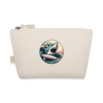 Fierce Shark Surf Graphic in Waves - Organic Pouch - nature - Front