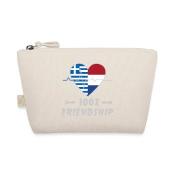 Greece and Netherlands 100% friendship - Organic Pouch - nature - Front