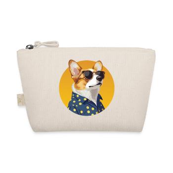Chien corgi élégant dans une chemise à pois - Trousse biologique - nature - Devant
