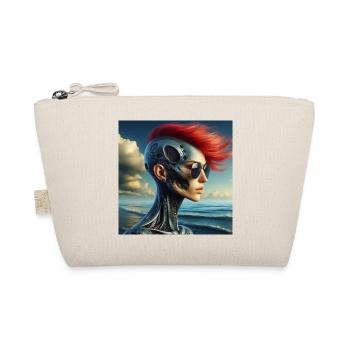 Cyberpunk Woman - Organic Pouch - nature - Front