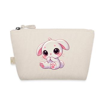 Adorable Bunny Nibbling Graphic - Organic Pouch - nature - Front