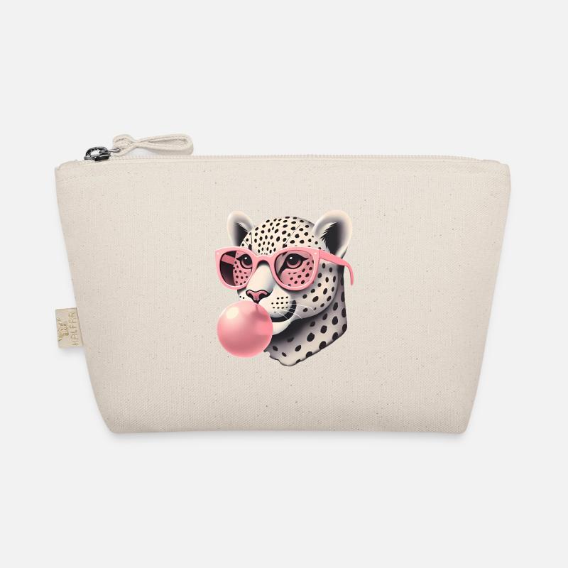Léopard aux lunettes roses Bubblegum Trousse biologique