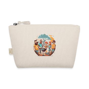 Nostalgic Connections: A Retro Cartoon-Style Frien - Organic Pouch - nature - Front