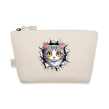 Chat jetant un coup d’œil à travers un trou déchiqueté - Trousse biologique - nature - Devant