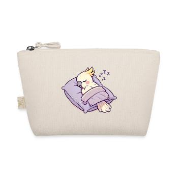 Sleepy Cockatoo Cozy Cartoon Design - Organic Pouch - nature - Front