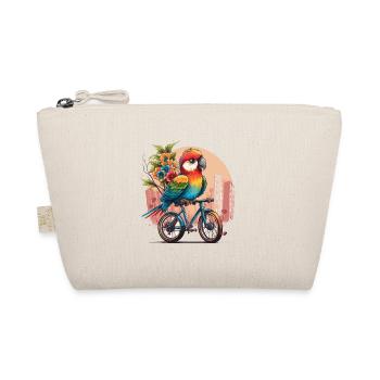 Colorful Journey: A Parrots Bicycle Adventure in t - Organic Pouch - nature - Front