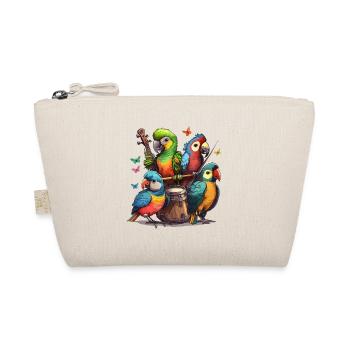 Melodies of the Rainbow: Colorful Parrots Playing - Organic Pouch - nature - Front