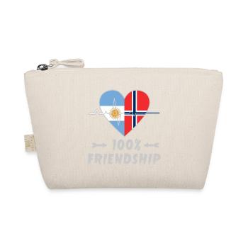 Argentinien und Norwegen 100% Freundschaft - Bio-Täschchen - Natur - Vorne