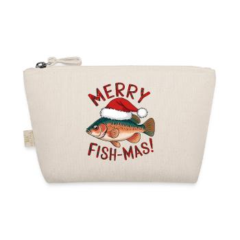 Festliches Fisch Weihnachtsdesign - Bio-Täschchen - Natur - Vorne