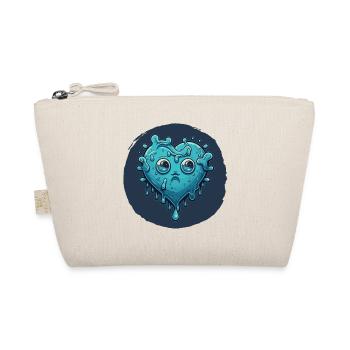 Water Love: A Playful Heart Design - Organic Pouch - nature - Front