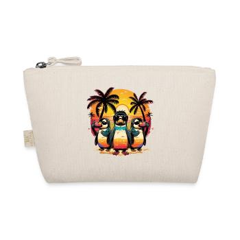 Tropical Vibes: Bunte Hawaii-Pinguine - Bio-Täschchen - Natur - Vorne