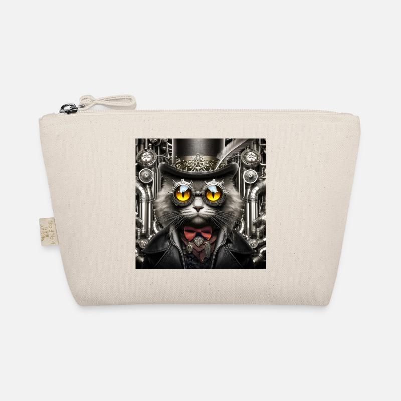 Steampunk Cat Organic Pouch