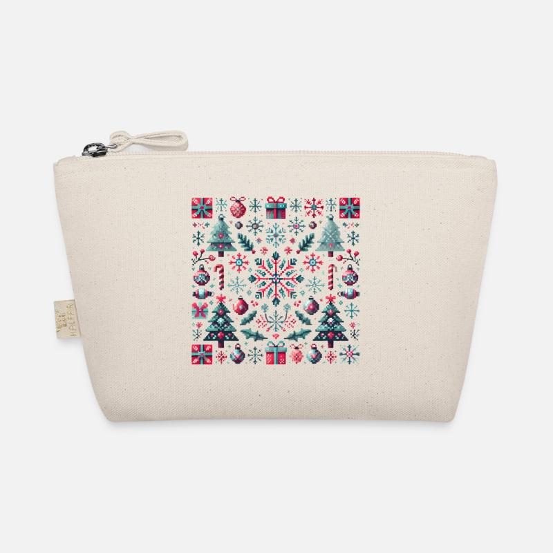 Motif de Noël Pixel Art festif Trousse biologique