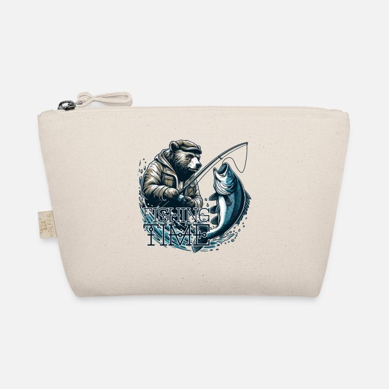 Temps de pêche ours pêche pêcheur poisson cadeau Trousse biologique