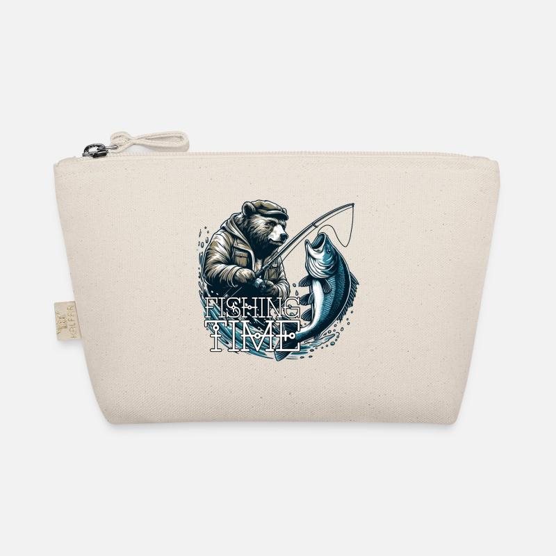 Temps de pêche ours pêche pêcheur poisson cadeau Trousse biologique