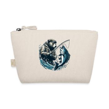 Bär Angeln Angler Fisch Geschenk - Bio-Täschchen - Natur - Vorne